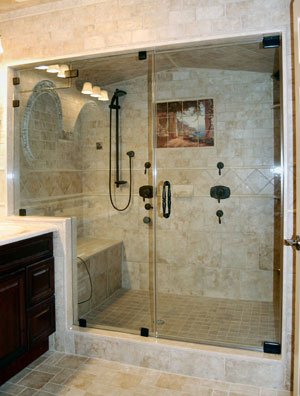 door-and-panel-steam-shower-in-oil-rubbed-bronze-using-clamps – Mia ...